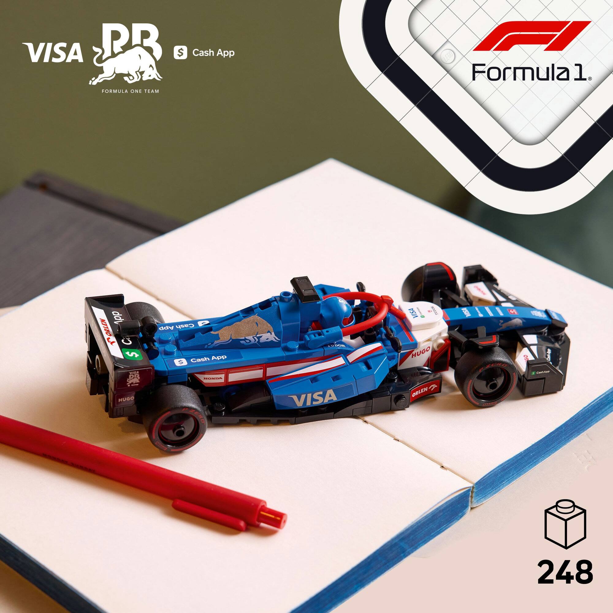 LEGO® Speed Champions Visa Cash App RB VCARB 01 F1® Race Car Vehicle Kit 77246